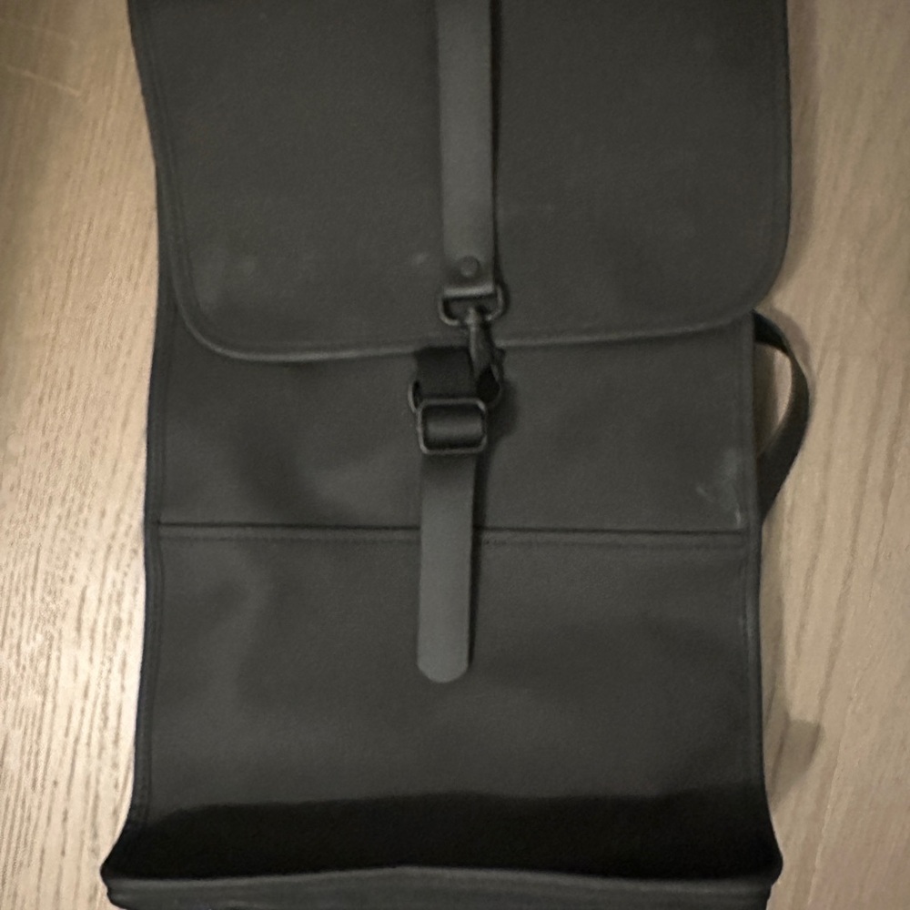Black Rains Waterproof Backpack with Fold-Over Design